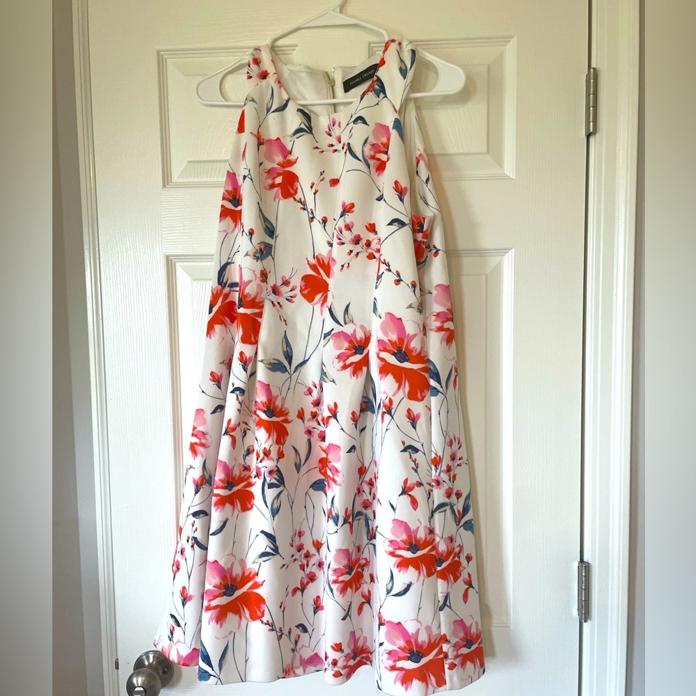 Ivanka Trump a-line white strapless dress